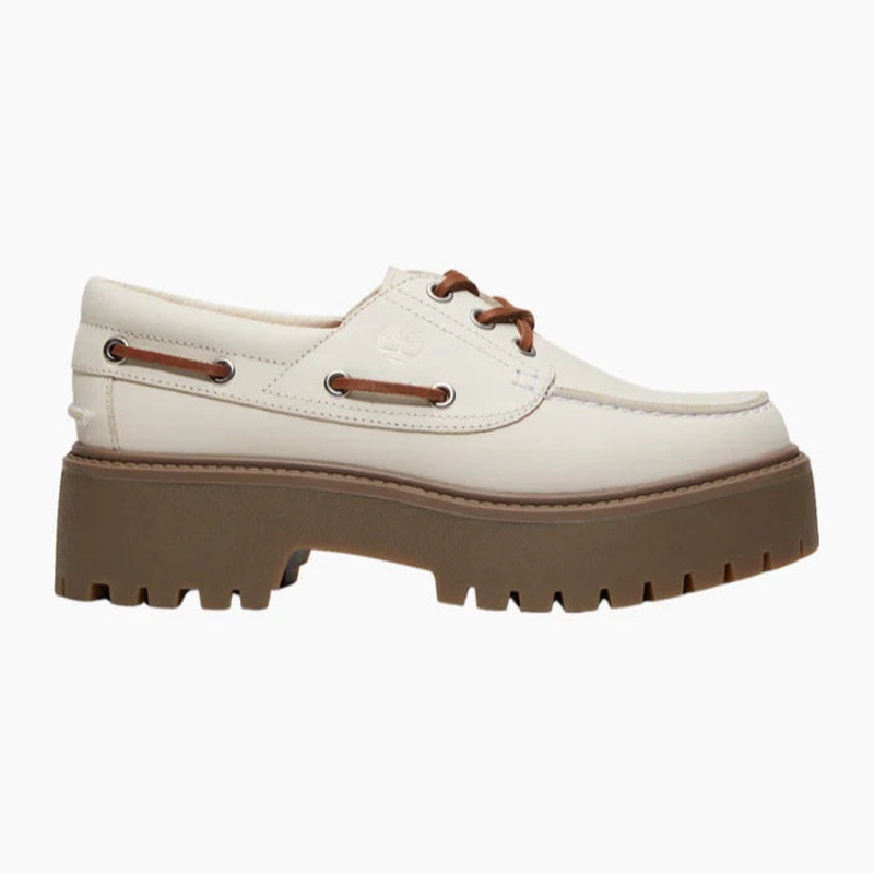 Womens Stone Street Platform Boat Shoes