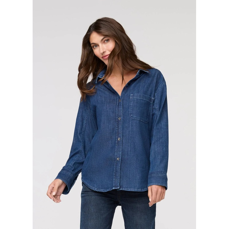 Women’s Performance Denim Lite Relaxed Button Down Shirt