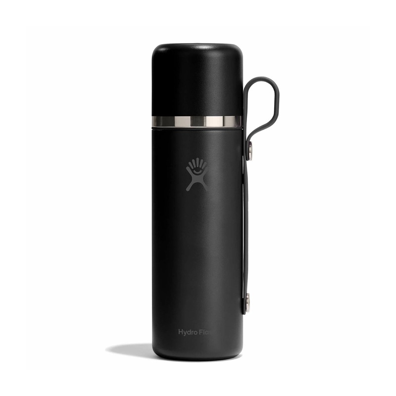28oz Hot Flask & Cup|Black|Beachplum Purple