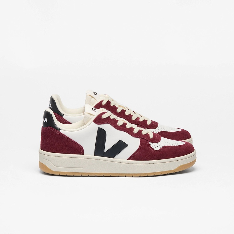 Women’s V-10 Leather Shoes|White / Black / Amarante|36 EU|37 EU|38 EU|39 EU|40 EU|41 EU