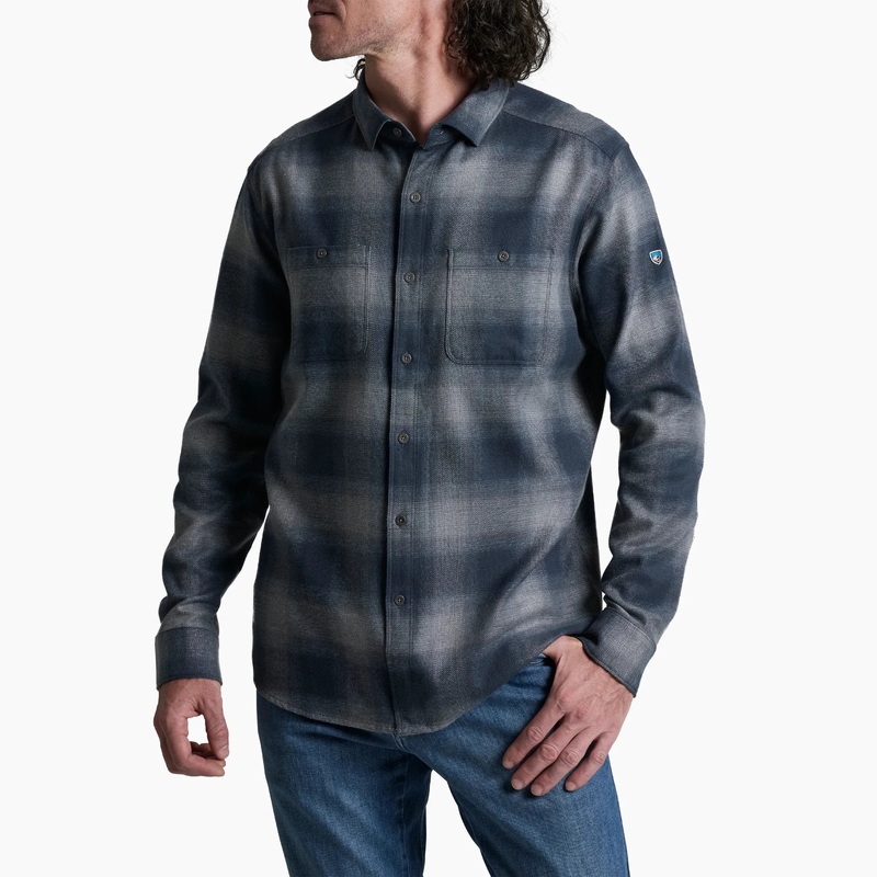 Men’s The Law Flannel|Steel Blue|Olive Copper|Small|Medium|Large|XLarge|XXLarge