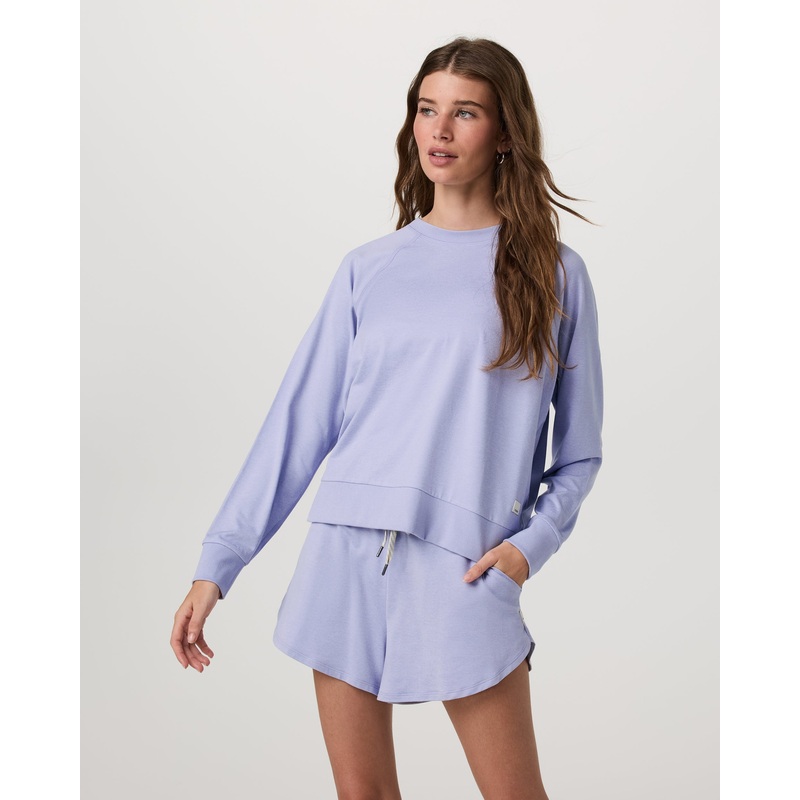 Women’s Long Sleeve Halo Crew|Lavender Mist Heather|Vintage Pistachio Heather|Ecru Heather|XSmall|Small|Medium|Large|XLarge