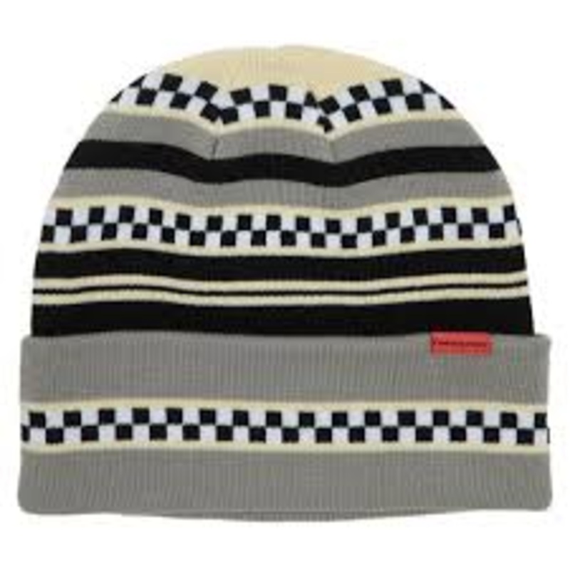 Corduroy Checkstripe Beanie|Spice|Concrete and Fire