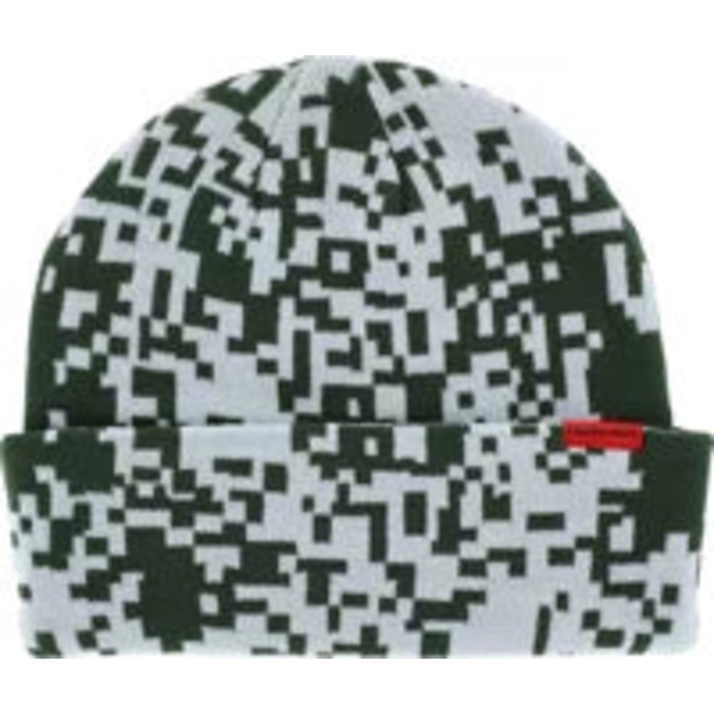 Corduroy Pixels beanie|Pink|Black And Orange