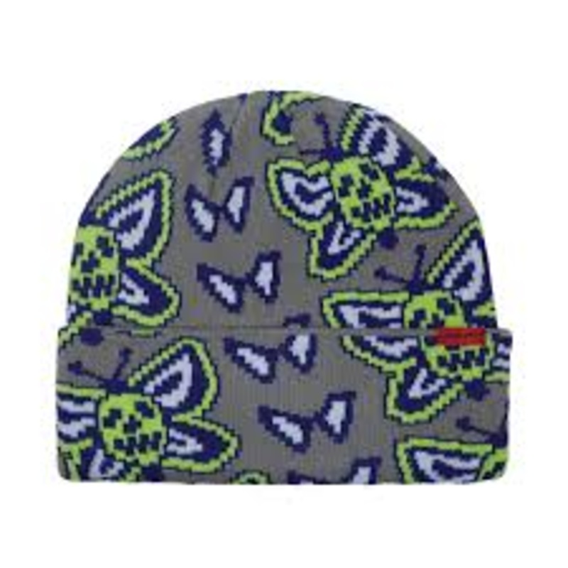 Corduroy Skull Fly Beanie|Black and Black|Concrete and Fire