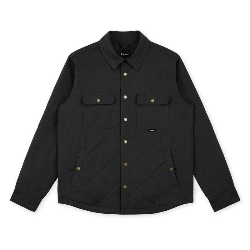 Men’s Quilted Jack Shirt|Black|Leather Brown|Small|Medium|Large|XLarge