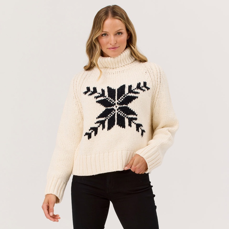 Women’s Snowflake Sweater|Natural|Small|Medium|Large