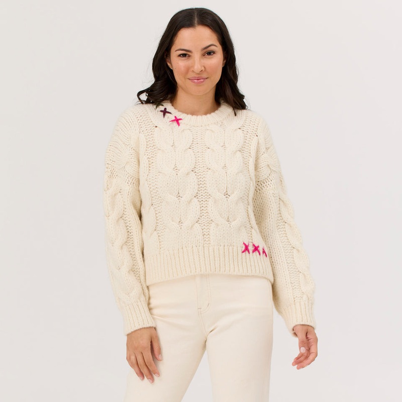 Women’s Frea Baby Alpaca Cable Sweater