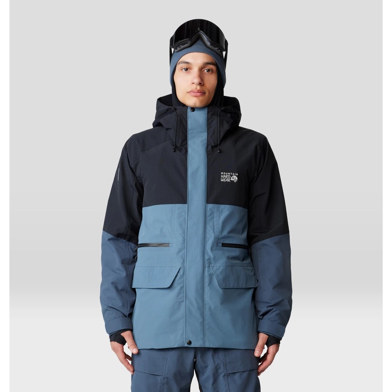 Men’s First Tracks Jacket|Adriatic Blue / Moon Blue / Black|Small|Medium|Large|XLarge