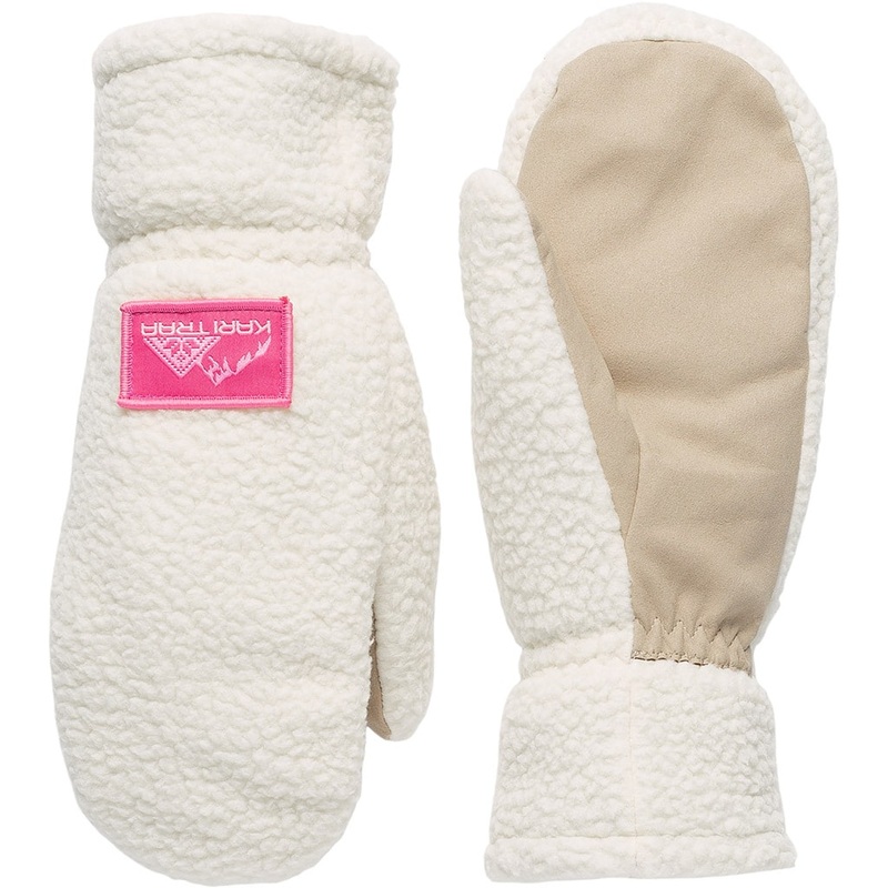 Women’s Rothe Pile Mittens|Light Beige|Bright Pink|6|7|8