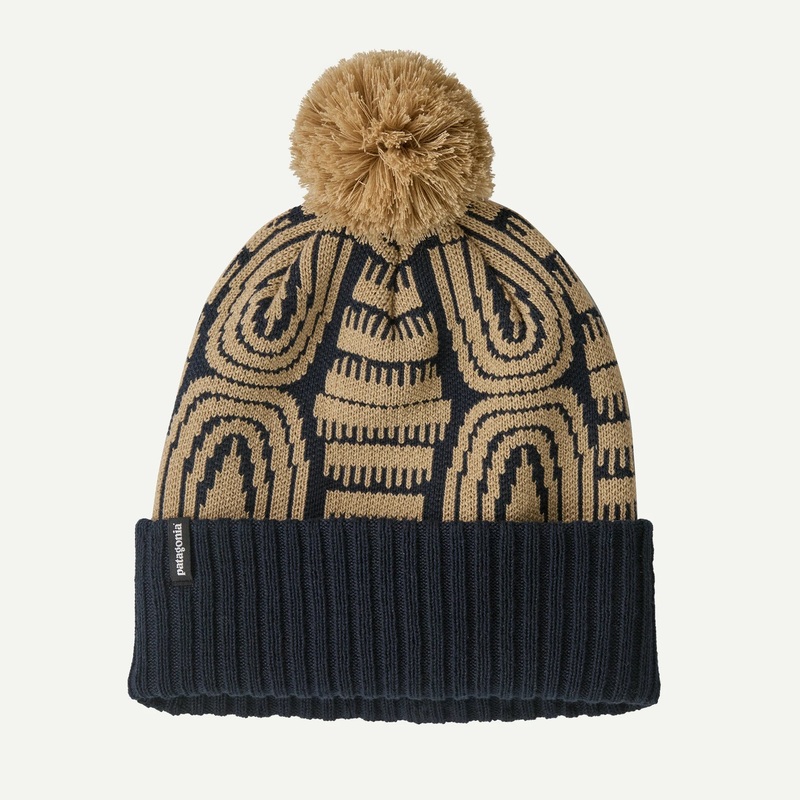 Powder Town Beanie|Flow: Sunken Blue|Park Stripe: Marlow Brown