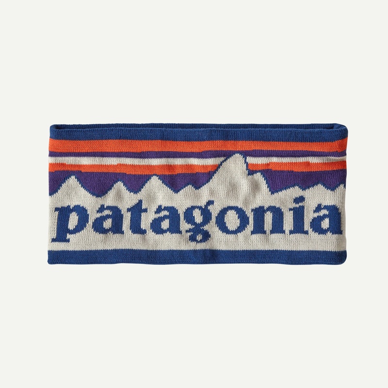 Powder Town Headband|Fitz Roy Sunrise Knit: Birch White|Park Stripe: Marlow Brown