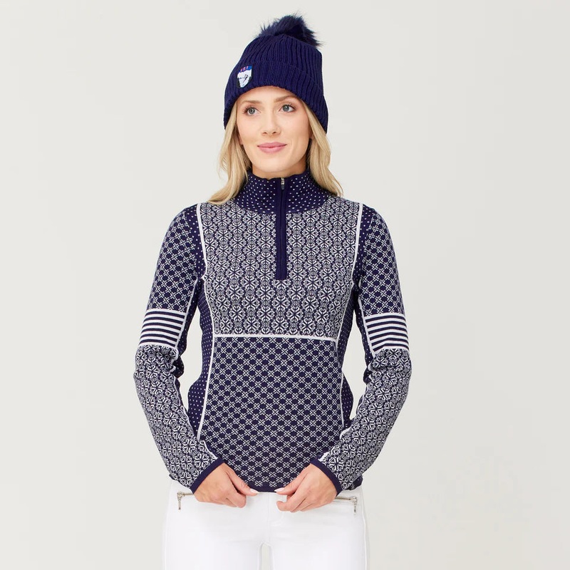 Women’s Pow 100% Merino Zip Neck Sweater