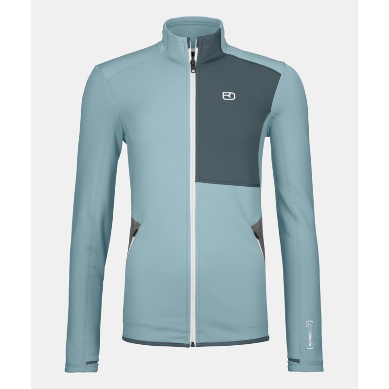 Women’s Fleece Jacket|Glacier Grey|White Chalk|Small|Medium|Large
