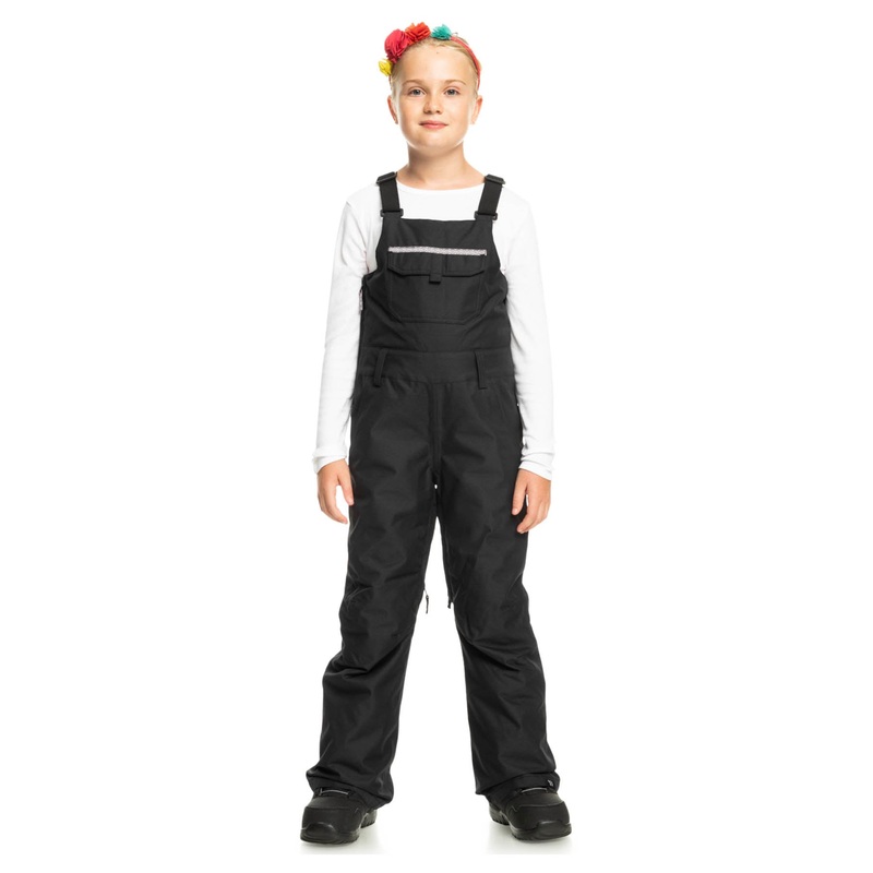 Roxy Non Stop Girls Bib 2023|True Black|Mellow Rose|8/Small|10/Medium|12/Large|14/X-Large|16/XXL-Large