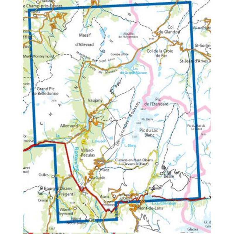 Institut Geographique National – L`Alpe d`Huez-Bourg d`Oisan 3335ET