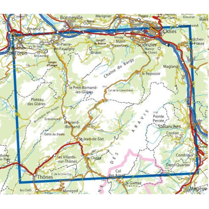 Institut Geographique National – La Clusaz – Grand-Bornand 3430ET