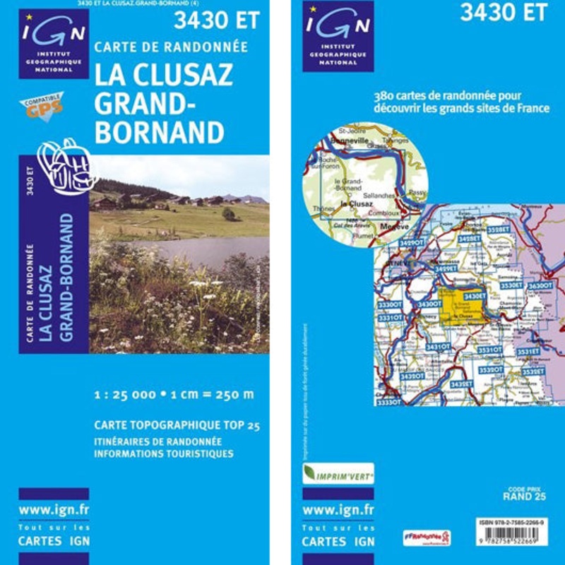 Institut Geographique National – La Clusaz – Grand-Bornand 3430ET
