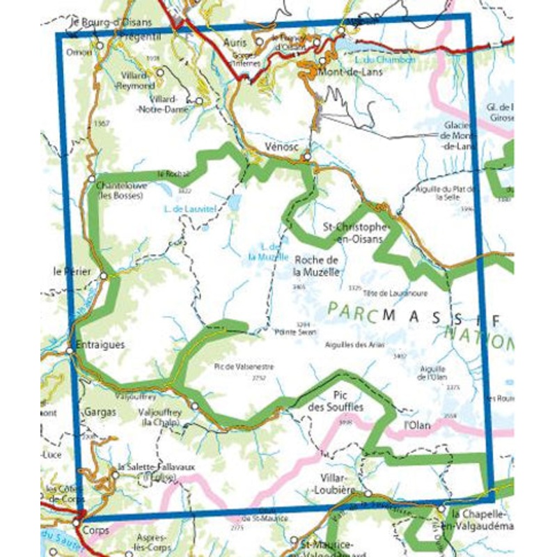 Institut Geographique National – Les Deux-Alpes-Olan Muzelle 3336ET
