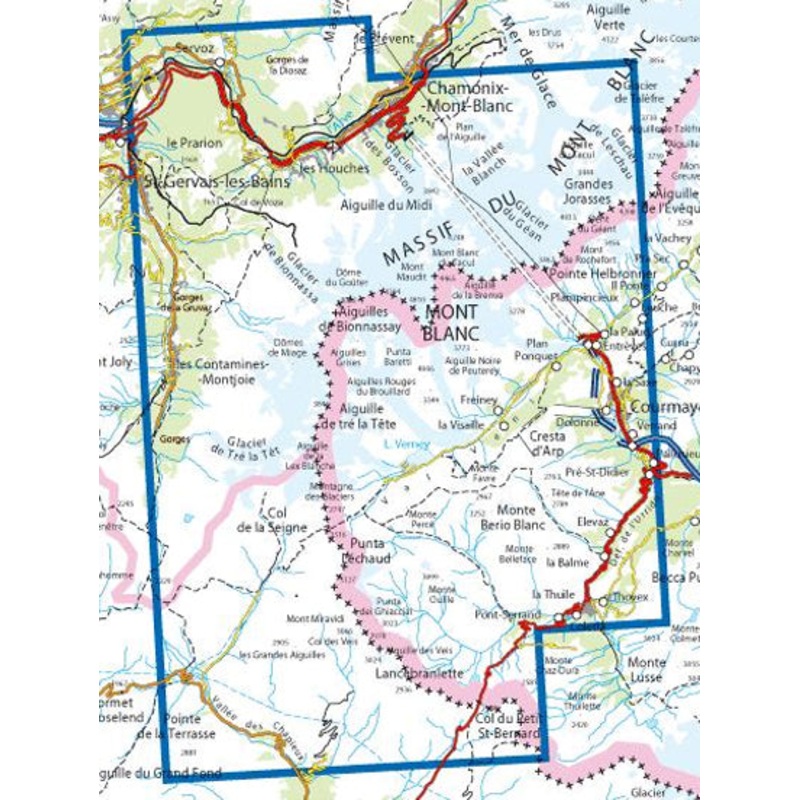 Institut Geographique National – St. Gervais-les-Bains – Massif du Mont Blanc 3531ET