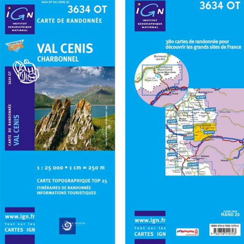 Institut Geographique National – Val-Cenis – Charbonnel 3634OT