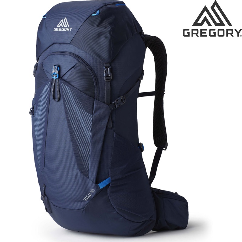 Gregory – Men’s Zulu 40|Halo Blue|Volcanic Black|Forage Green|Small/Medium|Medium/Large