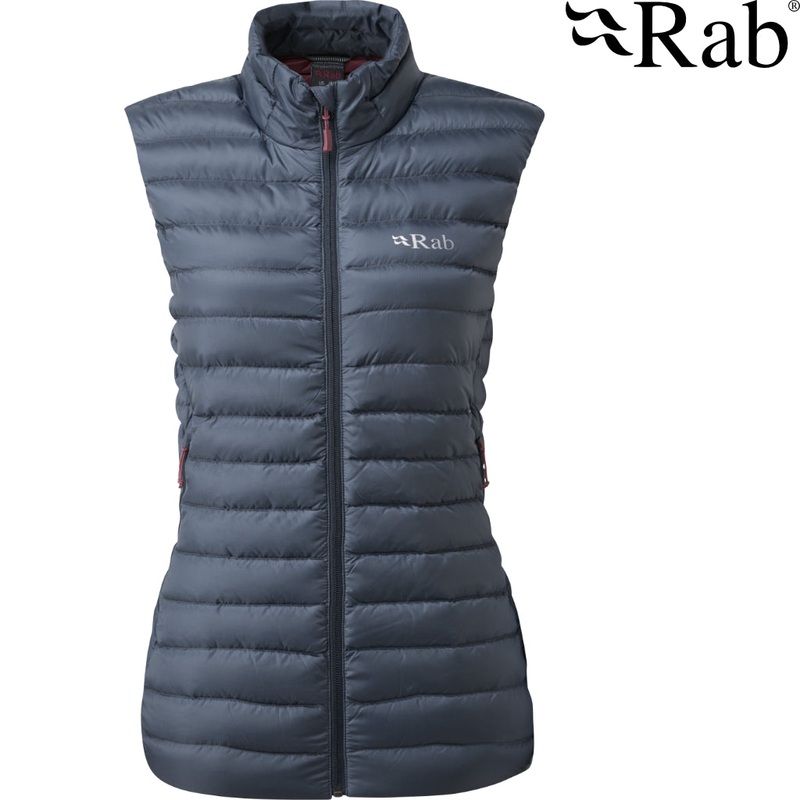 Rab – Women’s Microlight Vest|Steel|Black|08|10|12|14|16|8
