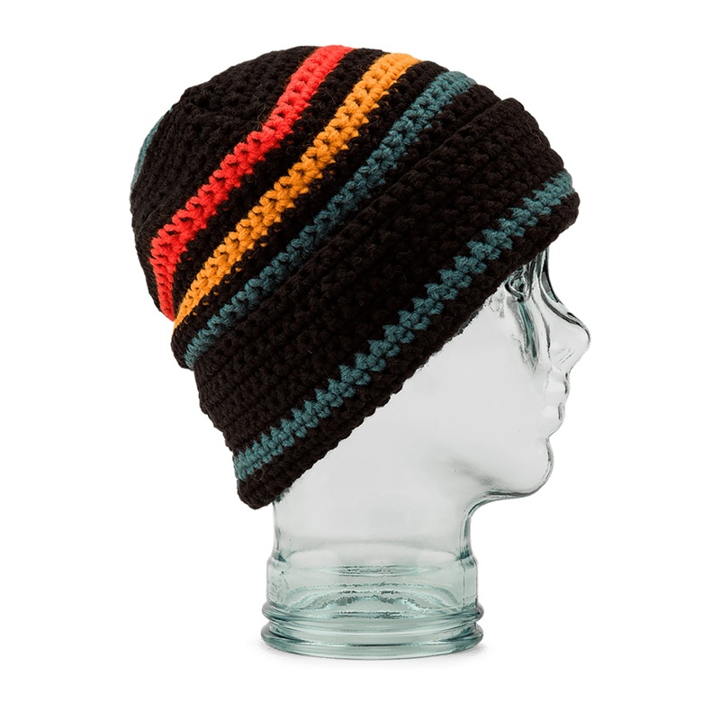 Volcom Yay Crochet Beanie|Black|White