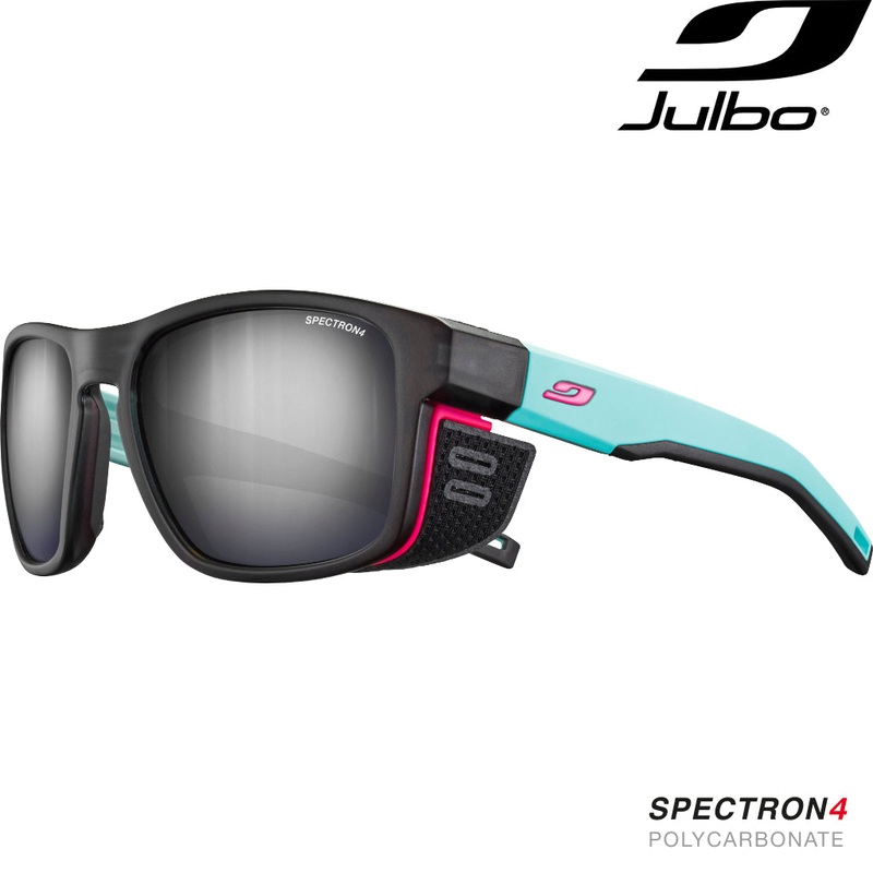 Julbo – Shield M, Trans Black/Light Blue/Pink, Spectron 4