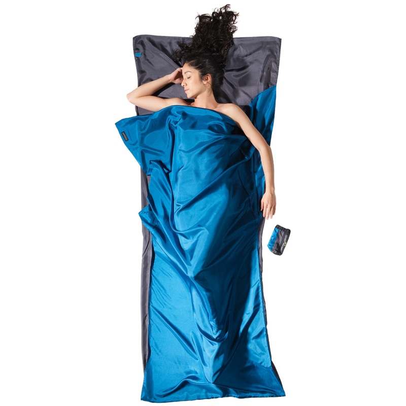 Cocoon – Silk TravelSheet|Rhino/Cornflower|Mulberry Red