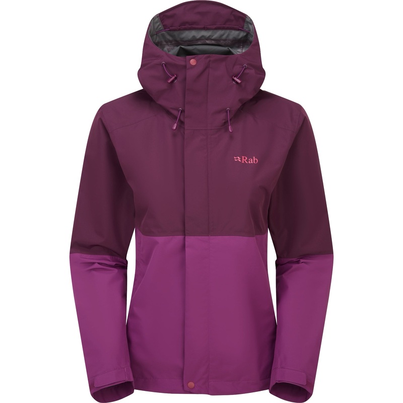 Rab – Women’s Downpour Jacket|Watermelon|Mulberry/Plum|Black|Mulberry|Tempest Blue|Fig Green|10 UK|12 UK|14 UK|16