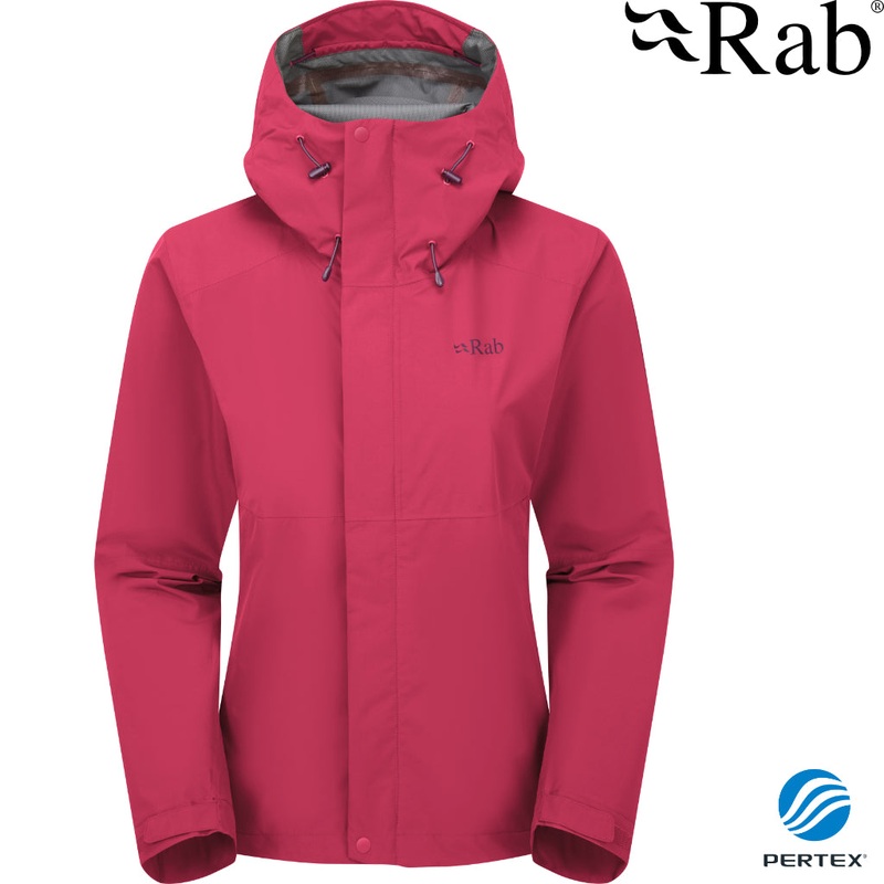 Rab – Women’s Downpour Jacket|Watermelon|Mulberry/Plum|Black|Mulberry|Tempest Blue|Fig Green|10 UK|12 UK|14 UK|16