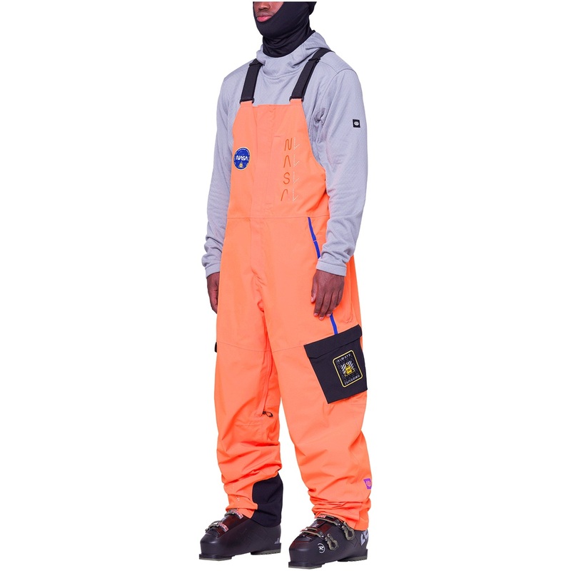 686 Mens Exploration Bib 2024|NASA White Black|NASA Orange Black|Small|Medium|Large|X-Large
