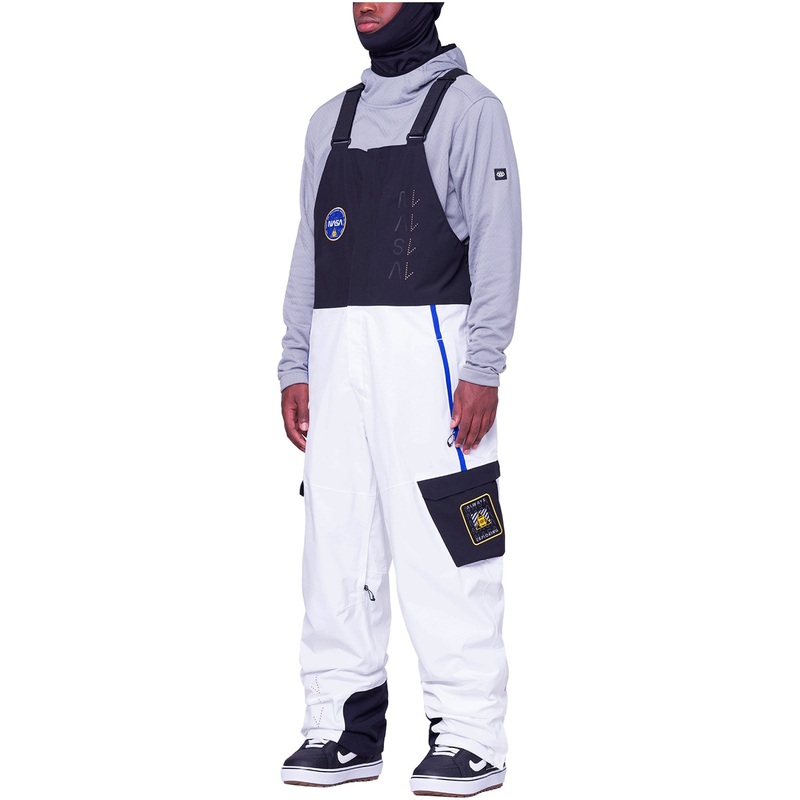 686 Mens Exploration Bib 2024|NASA White Black|NASA Orange Black|Small|Medium|Large|X-Large