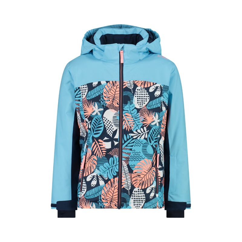 CMP – Kids Ski Jacket 39W2085|Topaz|Anthracite|Age 4|Age 6|Age 8|Age 10|Age 12|Age 14|Age 16