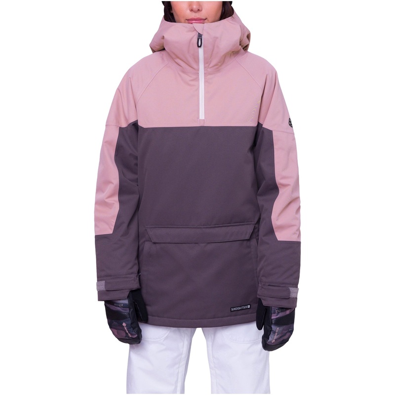 686 Womens Upton Anorak 2024|Charcoal Colorblock|Steel Blue Colorblock|X-Small|Small|Medium|Large|X-Large