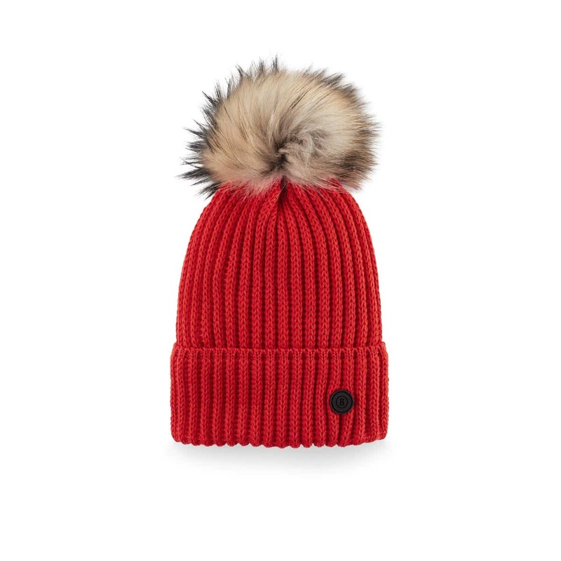 Bogner Leonie Beanie|Navy Blue|Red