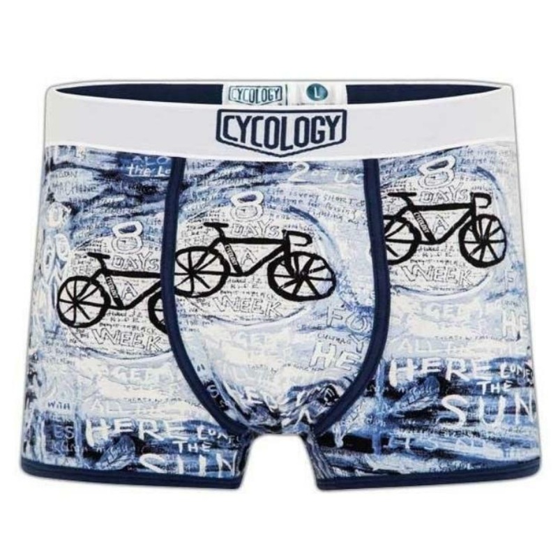 Cycology Mens Boxer Briefs|8 Days Navy|Bike Maths Black|Bike Maths Grey|Day of the Living Grey|Feet in the Pedals Grey|Miles Are My Meditation Navy|Velo Tattoo|S|M|L|XL