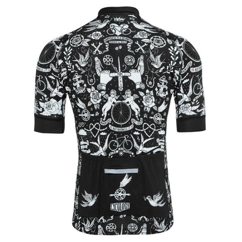 Cycology Mens Jersey|8 Days Blue|Day of the Living Lime|Miles Are My Meditation Orange|Motown Blue|Summit White|Velo Tattoo|Velo Tattoo Blue|Vintage Grimpeur|S|M|L|XL|3XL|2XL
