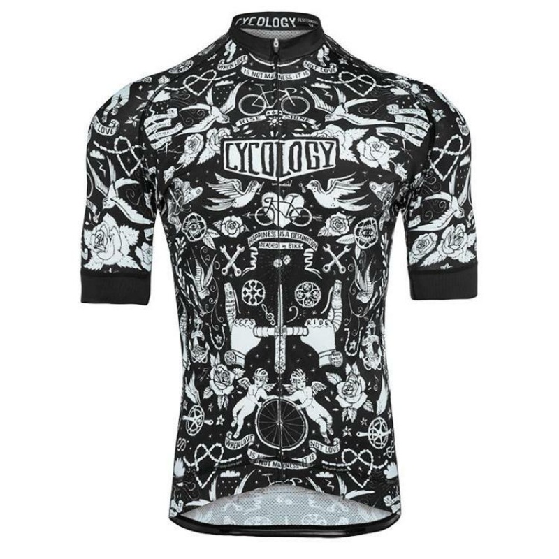 Cycology Mens Jersey|8 Days Blue|Day of the Living Lime|Miles Are My Meditation Orange|Motown Blue|Summit White|Velo Tattoo|Velo Tattoo Blue|Vintage Grimpeur|S|M|L|XL|3XL|2XL