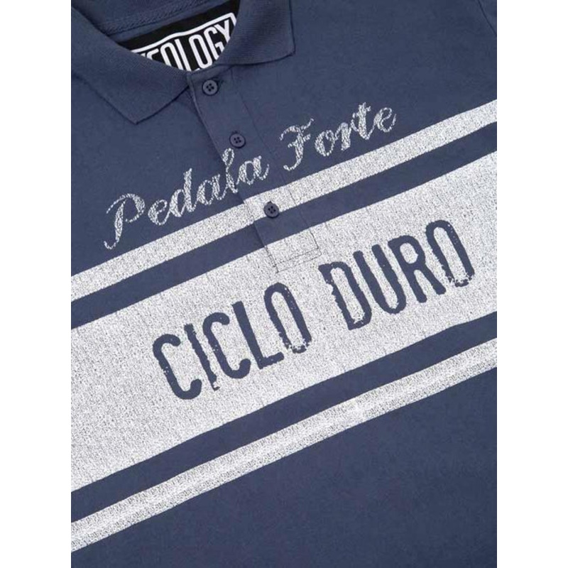 Cycology Mens Polo|Ciclo Duro Indigo|M|2XL
