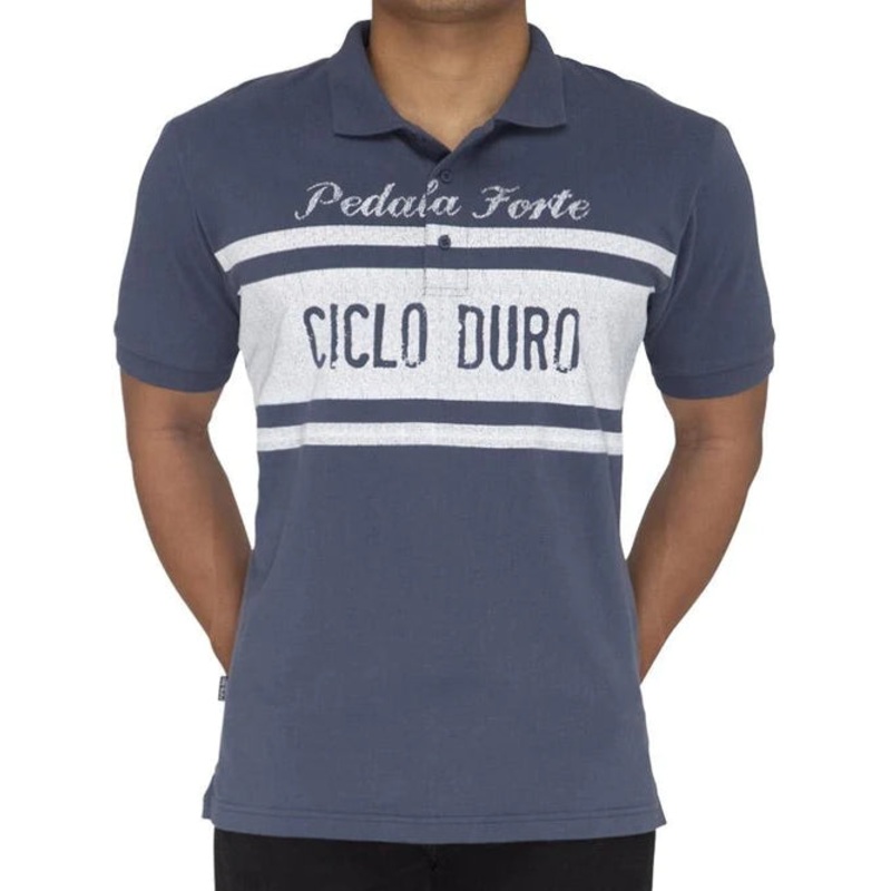 Cycology Mens Polo|Ciclo Duro Indigo|M|2XL