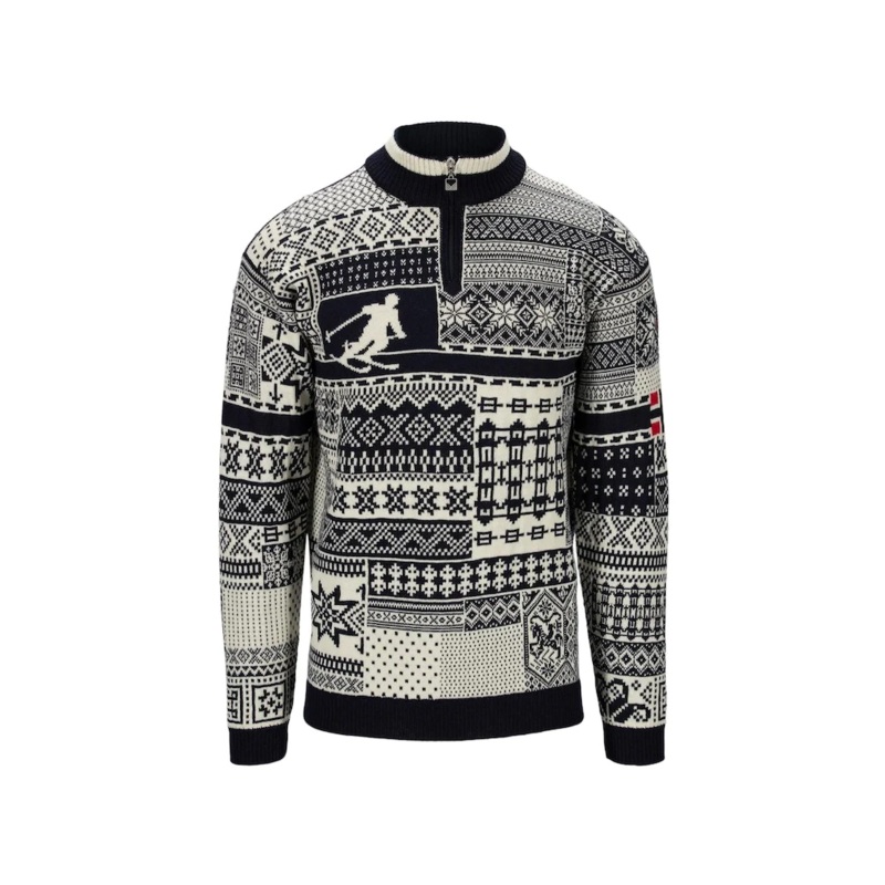 Dale Unisex History Sweater|Navy/Off White/Raspberry|XL