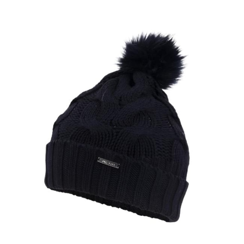 Kjus Womens POM Beanie|Almond|Cream|Deep Space