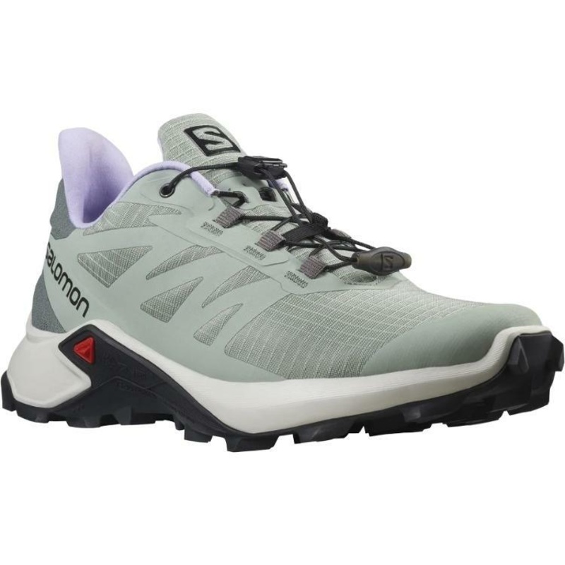 Salomon Womens Supercross 3|Green Milieu/Lunar Rock/Lavender|UK 4.5|UK 5|UK 5.5