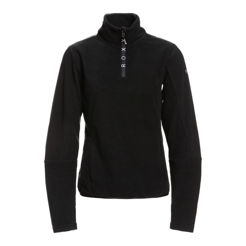 Roxy Womens Sayna Half-Zip|Bright White|Bright White Tenderness|True Black|XS|M|L|XL|S