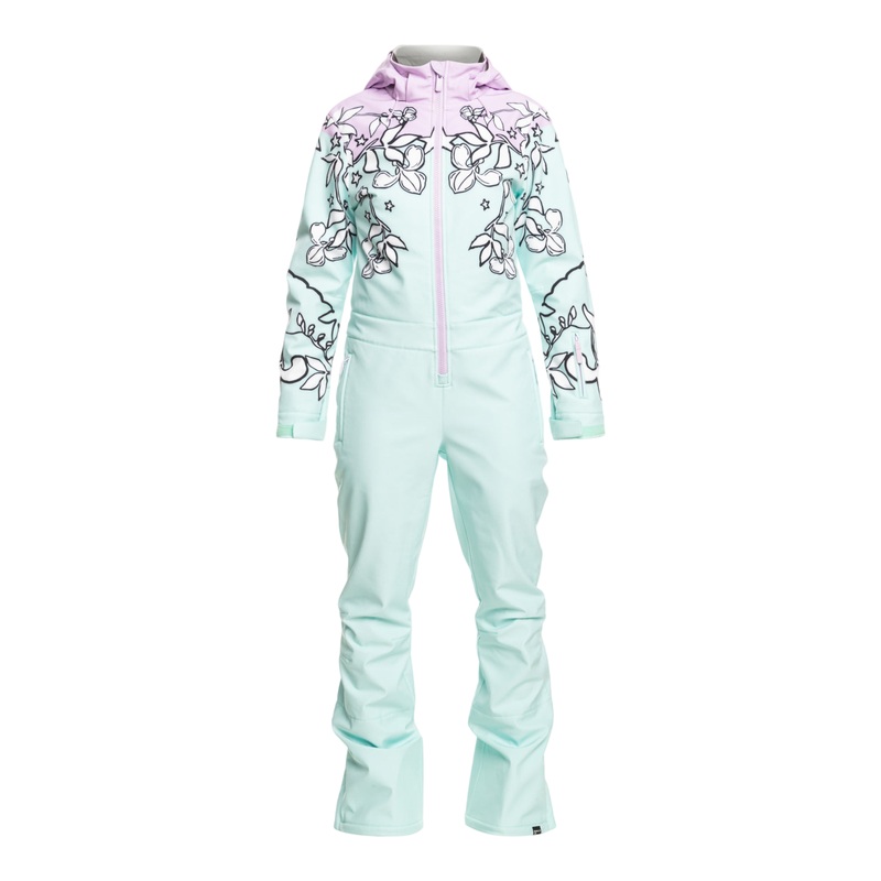 Roxy X Rowley Womens Ski Suit|Fair Aqua Laurel Floral|XS|S|M|L|XL