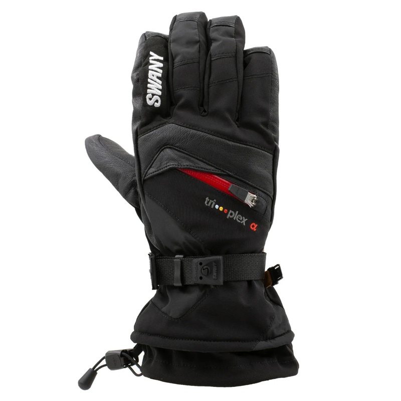 Swany Mens X-Change Gloves|Black/Black Zip|Black/Red Zip|Dove Grey/Black|7.5-S|8-M|8.5-ML|9-L|9.5-XL|10-XXL
