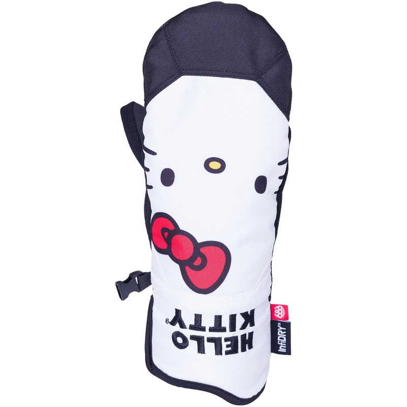 686 Womens Revel Mitt|Hello Kitty White|Small|Medium|Large