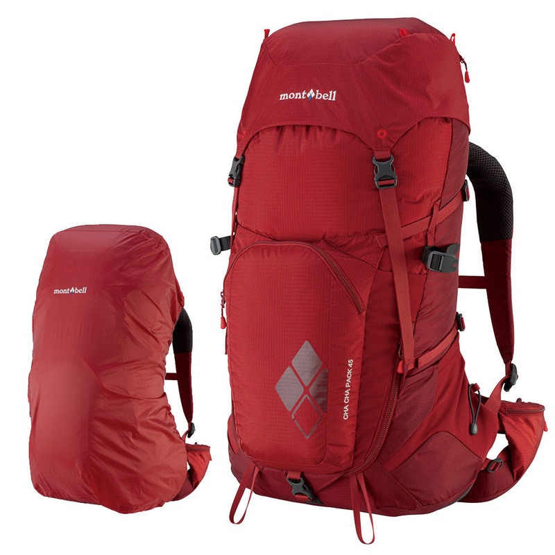Montbell Cha-Cha Pack 45|Black|Cardinal|Orient Blue